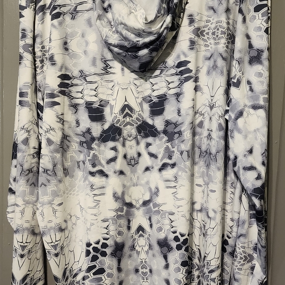 Koofin Men's Long Sleeve Fishing Hoodie Blue Camo Performance Apparel, 2XL - Picture 2 of 4